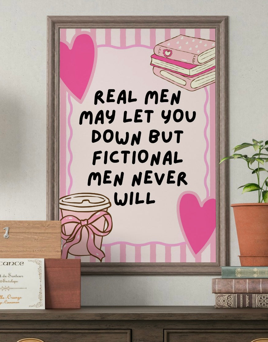 Real men vs fictional print