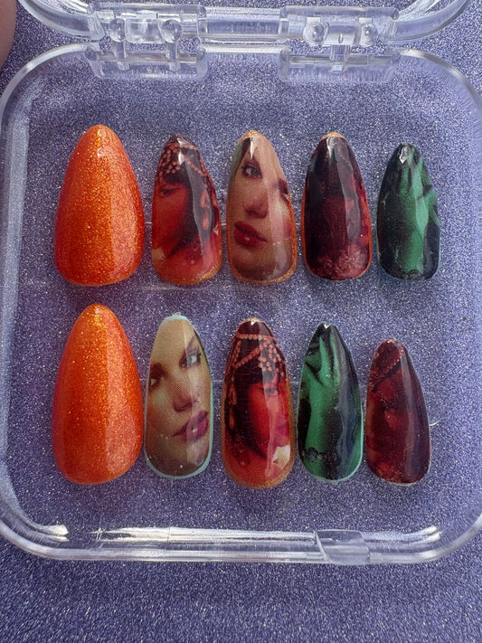 Swiftie showgirl  press on nails