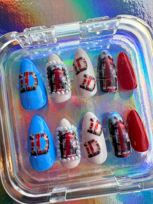 1D press on nails England
