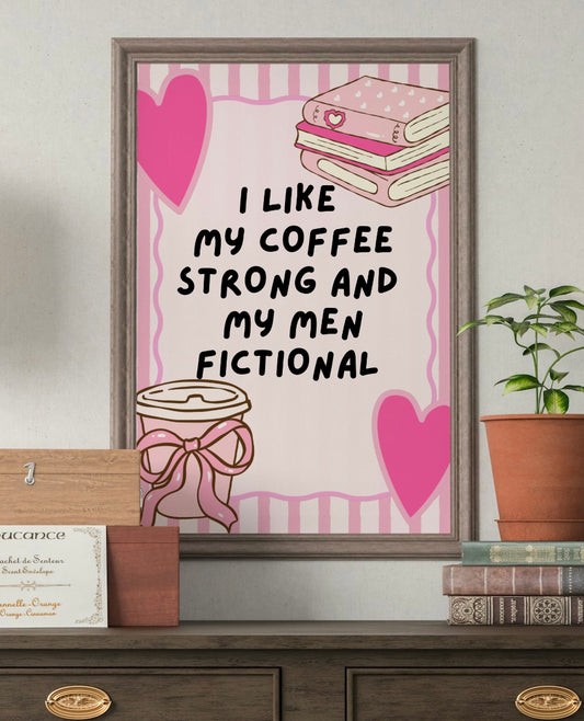 Coffee and men print