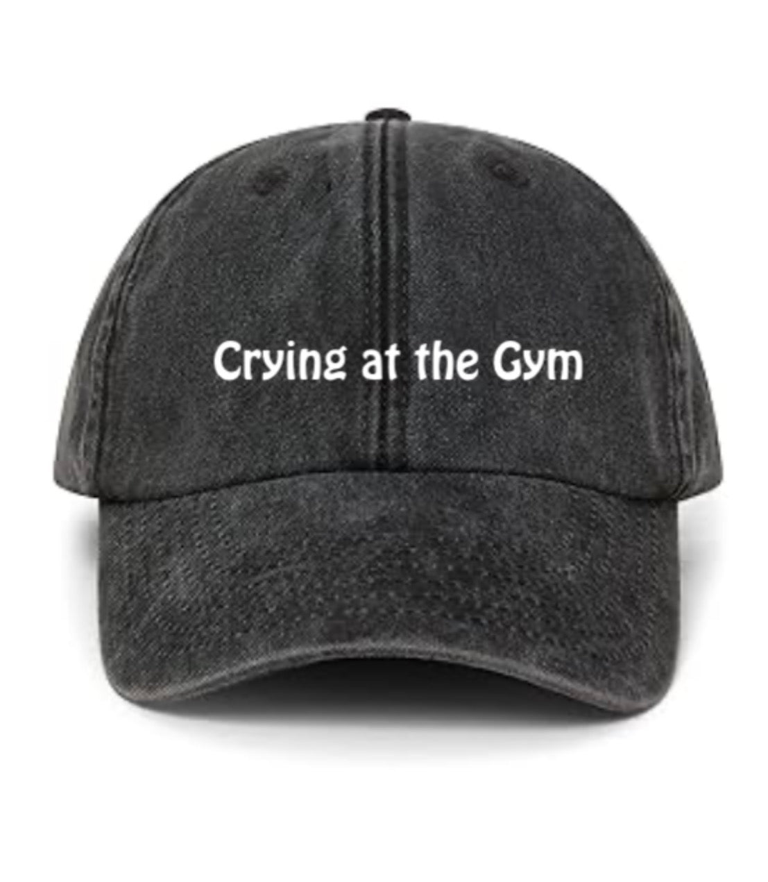 Crying at the gym cap