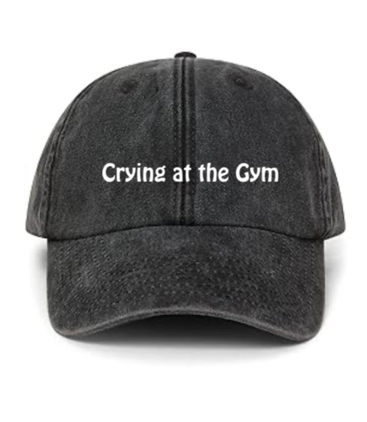 Crying at the gym cap