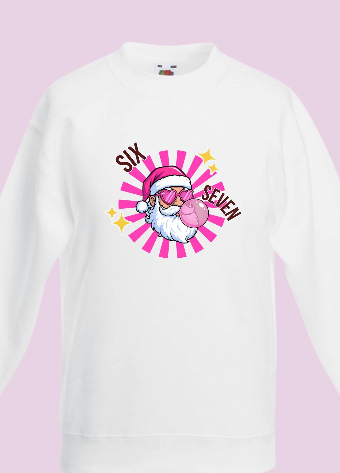 6,7 Christmas top pink design