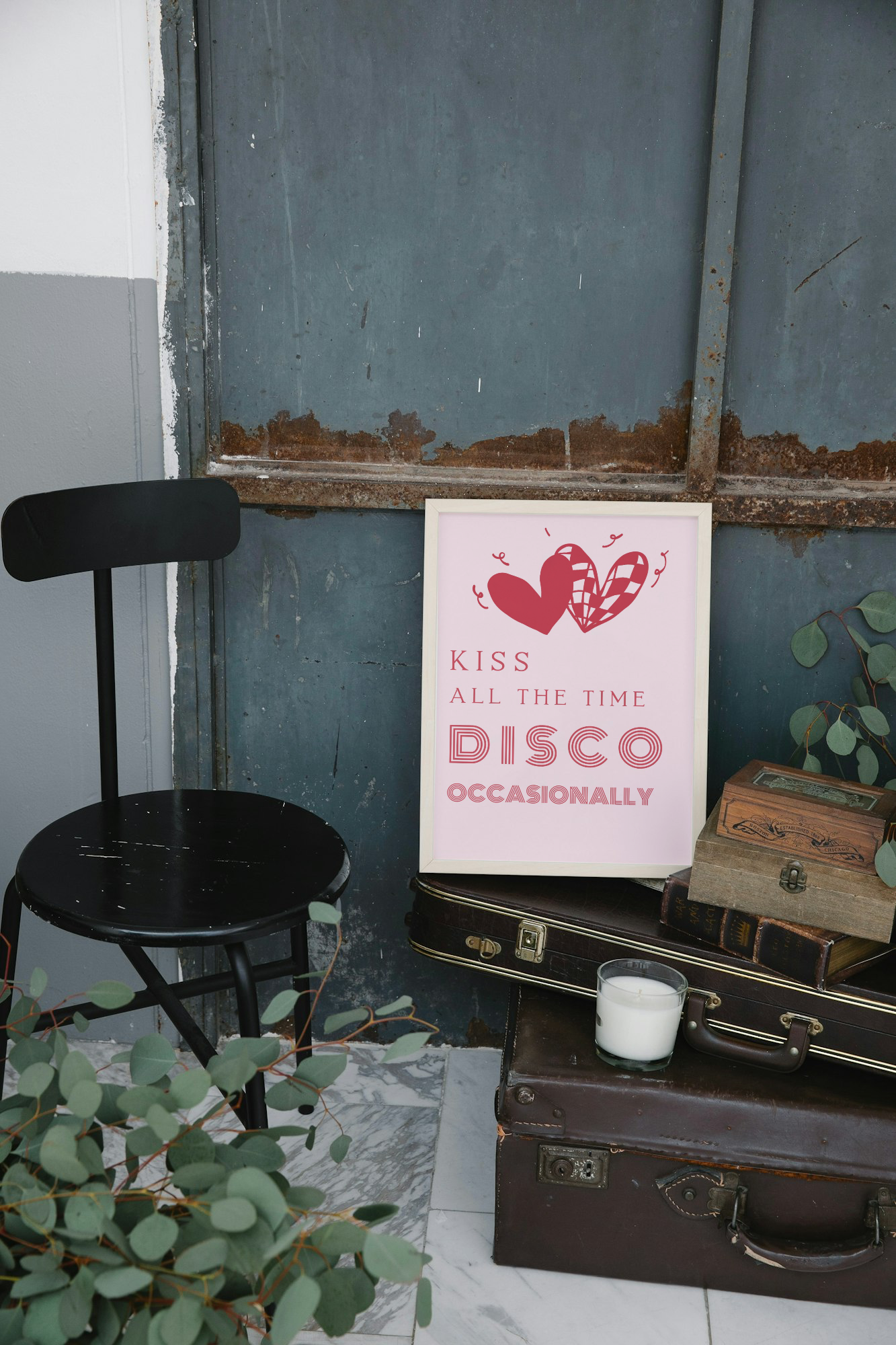 Kiss all the Time HS inspired print